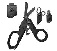 6-in-1 Multifunctional Trauma Scissors with Folding Belt Cutter | Carbon Black (Carbon Black)