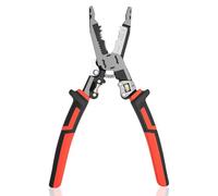 6 in 1 Multifunctional Wire Stripper Tool 9.4 Inch Heavy Duty Linemans Pliers for Splitting Stripping Cutting Crimping Clamping Wire Cable Pliers for Home Construction DIY Crafts Electricians