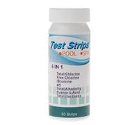 6 In 1 Multipurpose Chlorine PH Test Strips SPA Swimming Pool Water Tester Paper 50 Strips Residual Chlorine PH Value Test