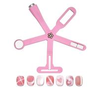6 in 1 Nail Art Multi-function Tool , Versatile Cat Eye Magnet for Nails, Gradient/Flower Tip Stencils, Pro Manicure Results At Home, Gift For Nail Lovers,Pink