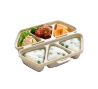 6 in 1 Onigiri Mold Triangle Rice Maker, Quick Sushi Musubi Mold, Easy Store Carry Clean Bento Tool 2pcs