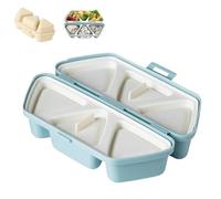 6 in 1 Onigiris Mold, Pop up Onigiri & Sushi Maker with Musubi Press & Nori Cutter, Easy to Use Non Stick Sushi Press Triangle Rice Ball Molds, for Meal Prep, Bento Lunch (Blue)