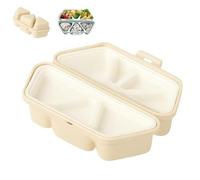 6 in 1 Onigiris Mold, Pop up Onigiri & Sushi Maker with Musubi Press & Nori Cutter, Easy to Use Non Stick Sushi Press Triangle Rice Ball Molds, for Meal Prep, Bento Lunch (White)