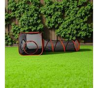 6-in-1 Outdoor Cat Enclosures, Portable Pop Up Mesh Tents, Playpen Play Tunnels Outside Pet DIY for Large Cats Rabbits Small Animals in Multiple Ways Pets Playhouse