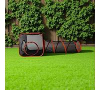6-in-1 Outdoor Pet Enclosure, Pop Up Mesh Tent with Play Tunnels for Cats and Small Animals, Portable Playpen for Safe Outdoor Play