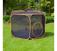 6-in-1 Outdoor Pet Enclosure, Pop Up Mesh Tent with Play Tunnels for Cats and Small Animals, Portable Playpen for Safe Outdoor Play