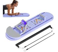 6 in 1 Pilates Equipment, 106*41cm Pilates Reformer, Foldable Pilates Board, Automatic Rebound Reformer Pilates Machine, Multifunctional Ab Exercise Board for Body Workout Core Exercise (purple)