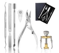 6-in-1 Podiatrist Ingrown Toenail Clipper Kit for Hard, Thick Nail Care & Treatment