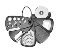 6 in 1 Portable Kitchen Utensils Set, Kitchen Gadgets Kitchen Accessories Grater, Bottle Opener, Vegetable Peeler, Pizza Cutter, Garlic Ginger Grinder, Space-Saving Kitchen Accessories