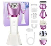 6 In 1 Rasierer Damen Elektrisch Intimrasierer für Frauen Trimmer Damen Ladyshaver Haartrimmer für Rasierer Trockenrasierer Damen Epilierer & Bikinitrimmer für Frauen Schamhaare Körper, Gesicht, Ipx7