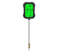 6-in-1 Soil Moisture Tester with pH, Temperature, Light Intensity, Fertility & Humidity Measurement for Gardening, Farming and Indoor Plant Care - LCD Display,