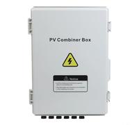 6 in 1 Solar Panel PV Combiner Box 6 String 550V DC Equipped with Circuit Breaker, IP65 Rated Waterproof ABS Enclosure, Integrated DC Switchgear Offering Over-Voltage and Over-Load Protection