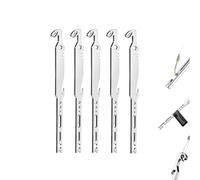 6-In-1 Stainless Steel Fishing Multi Tool Hook Remover and Knot Tying,Fish Hook Remover Tool,Fishing Hook Quick Removal Descending Device,Saltwater & Freshwater Hook Extractor Pliers for Fishing (5PC)