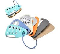 6-in-1 Stainless Steel Kitchen Tool Set - Dishwasher Safe Space Saving Gadgets for Home & Camping: Cheese Grater, Pizza Cutter, Garlic Grinder + Bottle Opener & Peeler