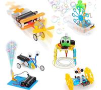 6-in-1 STEM Science Robot Kit for Kids Ages 6-12, Educational Engineering Building Set with Electronic Experiments, DIY Robotics Learning Toys for Boys & Girls, Fun Science Projects & Birthday Gift