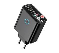 6 In 1 Transmitter And Receiver Adapter Combination Easy To Use Carry With Multiple Functions Am (Black, 10.33x5.86x3.03cm)
