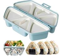 6 in 1 Triangular Onigiri Moulds, Non-Stick Sushi Onigiri Moulds, DIY Rice Ball Mould for Making and Storing Seaweed Cilantro Rice Balls,Triangle Sushi
