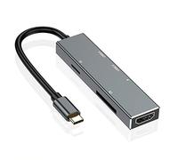 6 IN 1 USB C Hubs Multiport Adapter Dongle HUB with 4K HDMI, USB 3.0, SD/TF Card Reader, Fast Charge 100W PD,TYPE-C female Compatible with Laptop, Projector,Macbook, iPad, Type-C Devices