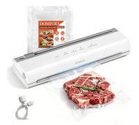 6-in-1 Vacuum Sealer Machine, 65kPa Fast-Compact Vac Pack Machine with 20 Vacuum Seal Bags, Built-in Cutter & Accessory Hose for Sous Vide Cooking, Dry & Moist Food Preservation