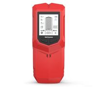 6-in- Digital Stud Finder Wall Scanner for Wood Metal AC Live Wire Pipe Conduit Detection with Depth Indicator and Low, Handheld Construction Tool for Home(Red)