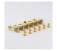 6 In-line Gold Left Hand Guitar Machine Heads Tuners Gear Ratio 1:18 Guitar Tuning Pegs Parts Guitar Knobs Tuning Keys