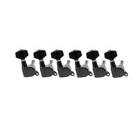 6-in-line Sealed Guitar Tuners Tuning Pegs Keys Machine Heads Set For Fender ST Tele Style(Black)