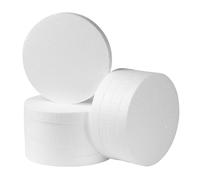 6 Inch 10-Pack Foam Circles for Crafts (1" Thick), Polystyrene Round Foam Disc for DIY Projects, Cakes and Decorations, Sculpture, Modeling, Arts and Crafts Supplies.(White)