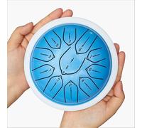 6 Inch 11-Note Steel Tongue Drum, Handpan Style Handmade Percussion Instrument with Mallets & Bag, Healing Meditation Drum for Music Therapy, Yoga, Kids Adults Beginners(Blue)