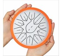 6 Inch 11-Note Steel Tongue Drum, Handpan Style Handmade Percussion Instrument with Mallets & Bag, Healing Meditation Drum for Music Therapy, Yoga, Kids Adults Beginners(White)