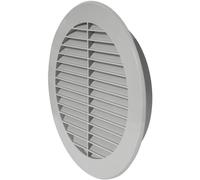 6'' Inch / 150 mm Plastic Vent Cover Grey - Round Soffit Vent - Exhaust Ventilation Louver - Air Inlet Grille Cover - Built-in Screen Mesh - HVAC Ventilation
