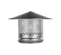 6 Inch / 150 mm Round Roof Rain Cap HVAC Vent Galvanized Steel All Weather Rain Cap Roof Top Round Roof Vent with Rubber Gasket for Perfect Insulation Vent Cover (6'' Inch)