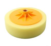 6 Inch 150mm Car Polishing Pad 16mm Thread Foam Buffing Wheel for Compound Wax Application - Reusable Washable Sponge Head for Automotive Buffer Polisher Machine - Yellow Waffle Pattern Foam Pad