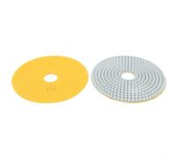 6 Inch 150mm Polishing Pads 2pcs Wet/Dry Resin Grinding Discs for Concrete Granite Marble Stone Floor Restoration High Gloss Fast Polish(Grit 30+ Grit 50)