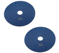 6 Inch 150mm Polishing Pads 2pcs Wet/Dry Resin Grinding Discs for Concrete Granite Marble Stone Floor Restoration High Gloss Fast Polish(2PCS Grit 50)
