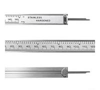6 Inch 150mm Stainless Steel Electronic Digital Vernier Caliper with LCD Display for Inside Outside Depth Step and Differential Measurement