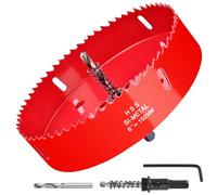 6 Inch / 152mm Hole Saw for Wood, Plastic Board, Ceiling,Drywall, and Metal Sheet - HSS Bi-Metal Hole Cutter with Pilot Drill Bit