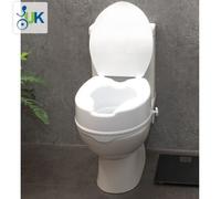 6” INCH/15Cm Raised Toilet Seat WITH LID Heavy Duty High Elevated Raiser Aid