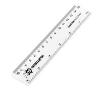 6 Inch / 15cm Ruler - Shatter Resistant - Single - White - Fat Belly Fish