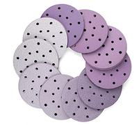 6 Inch 17 Holes Sanding Discs, 100PCS 40 60 80 120 180 220 240 320 400 800 Grit Assorted Professional Sandpaper by LotFancy, Hook and Loop Random Orbital Sander Round Sand Paper