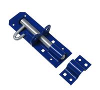 SecureFix Direct Heavy Duty Brenton Pad Bolt - 6" Blue (Sliding Gate Latch Lock Garage Door Security)
