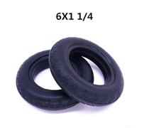 6 Inch 6X1 1/4 Solid Rubber Tire for Folding For Bicycle, Electric Scooter, and Mini Electric Car, Black Replacement Wheel with 84mm Inner Diameter, 143mm