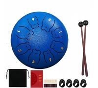 6 Inch 8 Notes Chakra Rain Drum for Garden: Rust-Proof Excellence & Ergonomic Grip(H)