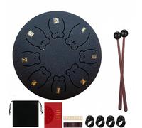 6 Inch 8 Notes Chakra Rain Drum for Garden: Rust-Proof Excellence & Ergonomic Grip(K)