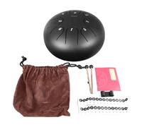 6 Inch 8 Tone Tongue Drum, Stainless Steel Handpan Drum with Rosewood Base, Professional Worry Free Empty Spirit Drum for Meditation Yoga Performance, Includes 2 Drumsticks Stand S