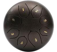 6 Inch 8 Tones Steel Tongue Drum Handpan Drum Slit Drums Panda Drum Percussion Instrument for Meditation Yoga Sound Healing