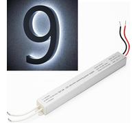 6 Inch Backlit House Numbers for Outside, Stainless Steel, LED Illuminated Home Address Number, Modern Lighted Address Signs for Houses, Restaurant, Waterproof