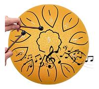 6 Inch Balmy Drum 11 Tones Mini Steel Tongue Drum Percussion Instrument Hand Drums Instrument Set for Musical Meditation Education Concert Yoga Beginners Adult Kids,Gold