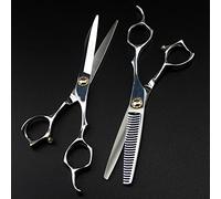 6 Inch Bearing Hair Cutting Scissors - Curved Professional Japan 440C Scissors for Barbering and Hairdressing