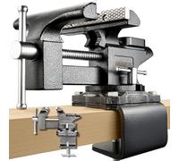 6-Inch Bench Vise, Vice for Workbench with Heavy Duty Forged Steel Construction, Built-in Pipe Jaw and Swivel Base, Table Vise for Woodworking, Home Workshop Use and DIY Job