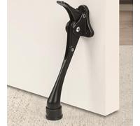 6 Inch Black Kick Down Door Stoppers for Bottom of Door, Heavy Duty Kickdown Door Stop, One Touch Kick Down Door Stoppers 1 Pack